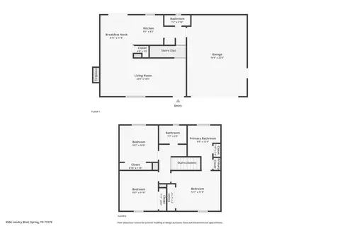 Floorplan - 9506 Landry Blvd, Spring, TX 77379 photo 1 of 3
