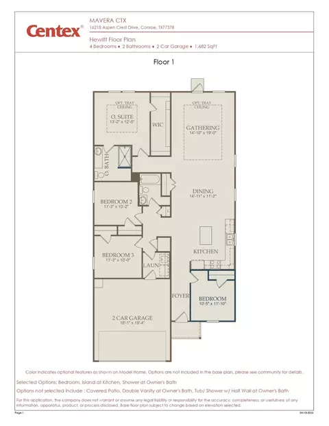 Floorplan - 15031 Rustic Moon Rd, Conroe, TX 77302 photo 1 of 1