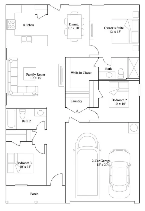 Floorplan - 1826 Taggart Trl, Bryan, TX 77807 photo 1 of 1