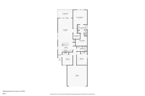 Floorplan - 14218 Granger Pointe Ln, Conroe, TX 77302 photo 1 of 1