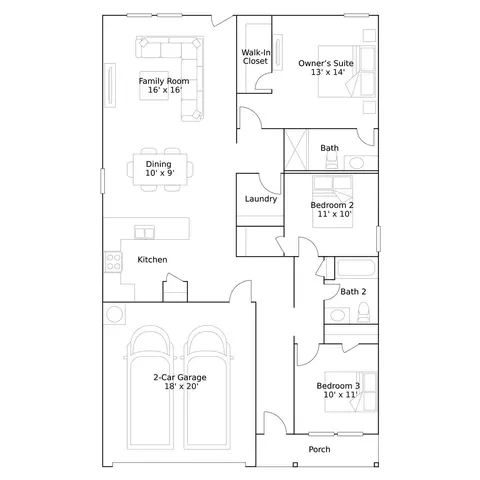 Floorplan - 16531 Ithaca Pheasant Dr, Splendora, TX 77372 photo 1 of 1
