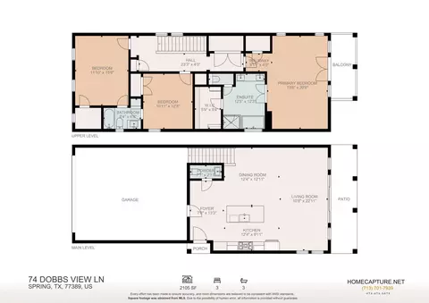 Floorplan - 74 Dobbs View Ln, Spring, TX 77389 photo 1 of 1