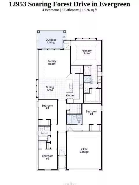 Floorplan - 12953 Soaring Forest Dr, Conroe, TX 77302 photo 2 of 2