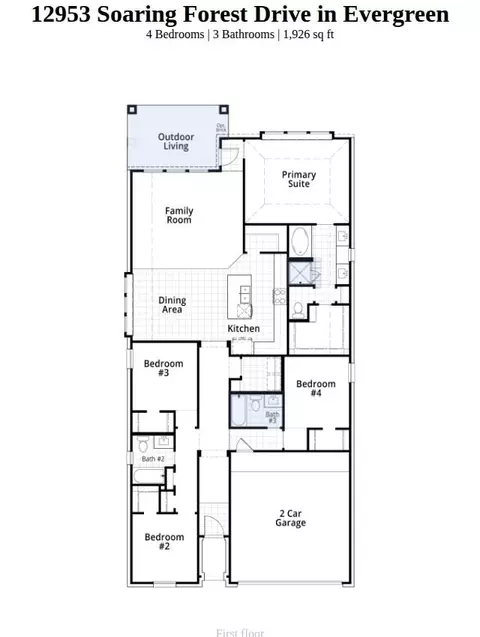 Floorplan - 12953 Soaring Forest Dr, Conroe, TX 77302 photo 1 of 2