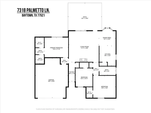Floorplan - 7318 Palmetto Ln, Baytown, TX 77521 photo 1 of 1