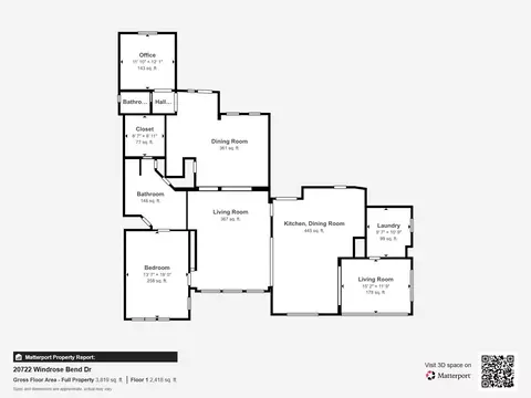 Floorplan - 20722 Windrose Bend Dr, Spring, TX 77379 photo 3 of 4