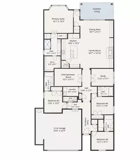 Floorplan - 404 Jackson River Loop, Kyle, TX 78640 photo 1 of 1