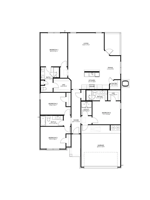 Floorplan - 544 Gus Loop, Georgetown, TX 78626 photo 1 of 1