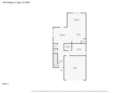 Floorplan - 148 Hidalgo Ln, Elgin, TX 78621 photo 3 of 3
