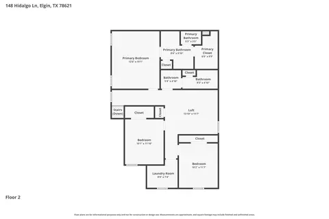 Floorplan - 148 Hidalgo Ln, Elgin, TX 78621 photo 2 of 3