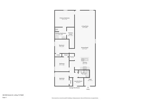 Floorplan - 304 Wild Goose Dr, Luling, TX 78648 photo 1 of 1
