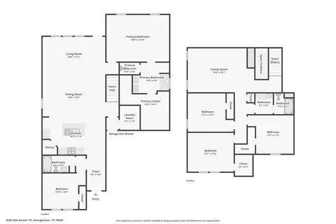Floorplan - 1836 Side Buster Trl, Georgetown, TX 78628 photo 1 of 1