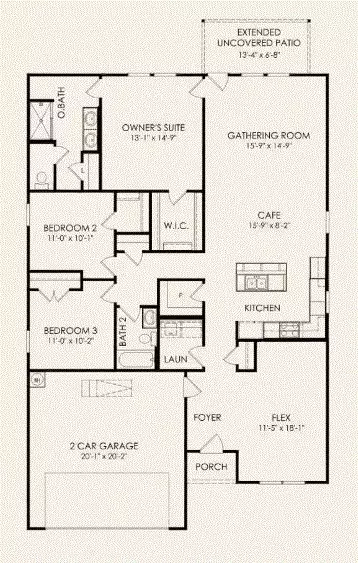 Floorplan - 13520 Cuchillo Path, Manor, TX 78653 photo 1 of 1