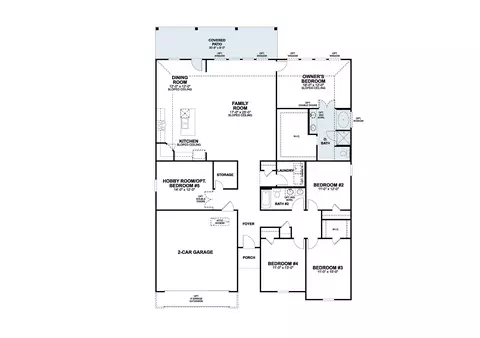 Floorplan - 20021 Cornyn Ln, Manor, TX 78653 photo 1 of 1
