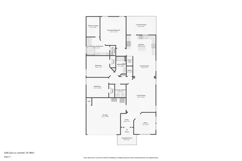 Floorplan - 2336 Lyla Ln, Leander, TX 78641 photo 1 of 3
