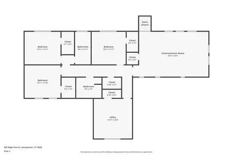 Floorplan - 320 Ridge View Dr, Georgetown, TX 78628 photo 2 of 2