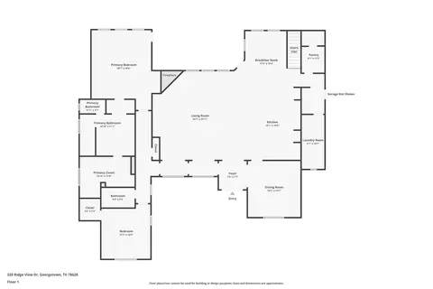 Floorplan - 320 Ridge View Dr, Georgetown, TX 78628 photo 1 of 2