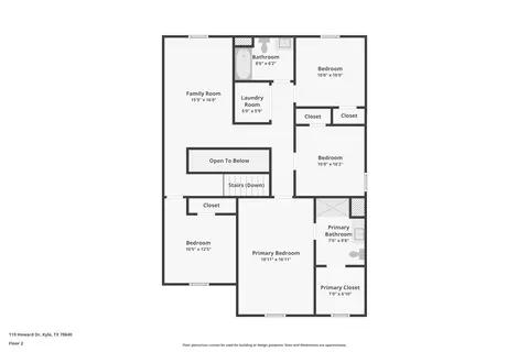 Floorplan - 119 Howard Dr, Maxwell, TX 78656 photo 2 of 3