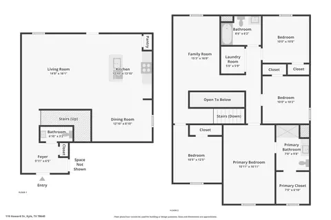 Floorplan - 119 Howard Dr, Maxwell, TX 78656 photo 3 of 3
