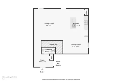 Floorplan - 119 Howard Dr, Maxwell, TX 78656 photo 1 of 3