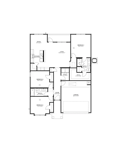 Floorplan - 552 Gus Loop, Georgetown, TX 78626 photo 1 of 1