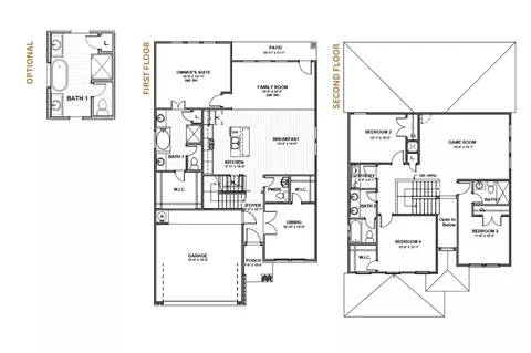 Floorplan - 128 Comet Pointe Dr, Georgetown, TX 78628 photo 1 of 1