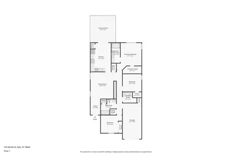 Floorplan - 145 Myrtle St, Kyle, TX 78640 photo 1 of 1