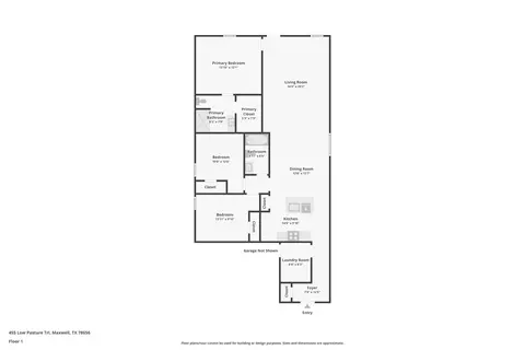 Floorplan - 455 Low Pasture Trl, Maxwell, TX 78656 photo 1 of 2