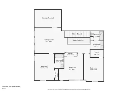 Floorplan - 1353 Talley Loop, Buda, TX 78610 photo 2 of 2