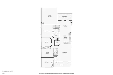 Floorplan - 700 Scheel Rd, Kyle, TX 78640 photo 1 of 1