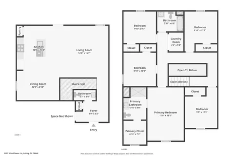 Floorplan - 2121 Windflower Ln, Luling, TX 78648 photo 1 of 1