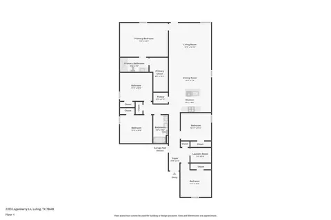 Floorplan - 2203 Loganberry Ln, Luling, TX 78648 photo 1 of 1