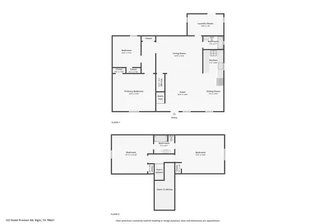 Floorplan - 122 Dodd Preston Rd, Elgin, TX 78621 photo 3 of 3