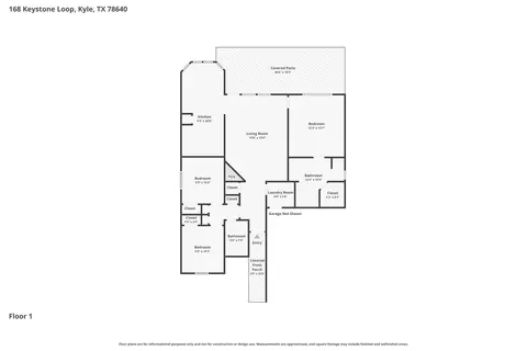 Floorplan - 168 Keystone Loop, Kyle, TX 78640 photo 1 of 1
