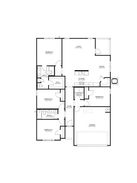 Floorplan - 548 Gus Loop, Georgetown, TX 78626 photo 1 of 1