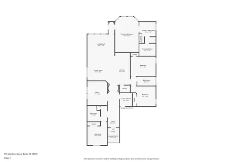Floorplan - 918 Leadtree Loop, Buda, TX 78610 photo 1 of 1