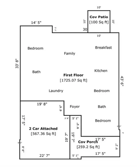 Floorplan - 154 Sequoia Dr, Kyle, TX 78640 photo 1 of 1
