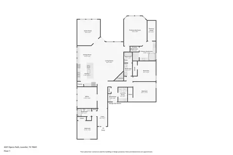 Floorplan - 4337 Opera Path, Leander, TX 78641 photo 1 of 1