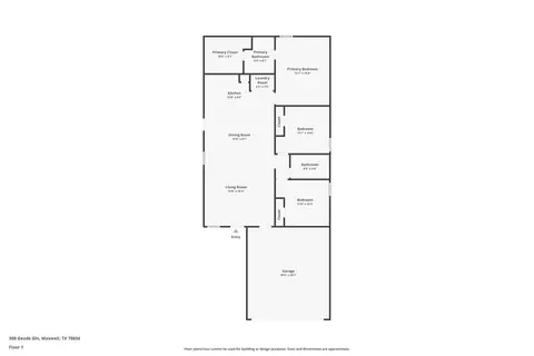 Floorplan - 308 Geode Gln, Maxwell, TX 78656 photo 1 of 1