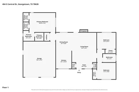 Floorplan - 404 E Central Dr, Georgetown, TX 78628 photo 1 of 1