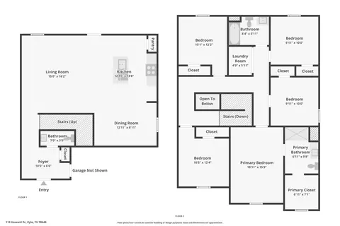 Floorplan - 113 Howard Dr, Maxwell, TX 78109 photo 3 of 3