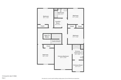 Floorplan - 113 Howard Dr, Maxwell, TX 78109 photo 1 of 3