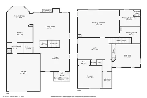 Floorplan - 111 Burnet Forest Cv, Elgin, TX 78621 photo 1 of 1