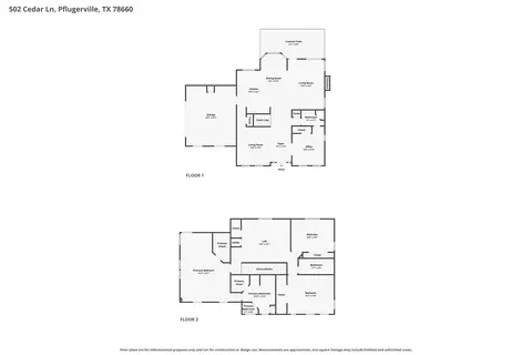 Floorplan - 502 Cedar Ln, Pflugerville, TX 78660 photo 1 of 1