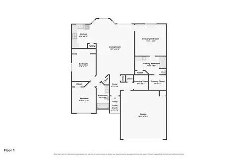 Floorplan - 1805 Bent Oak Cv, Leander, TX 78641 photo 1 of 1