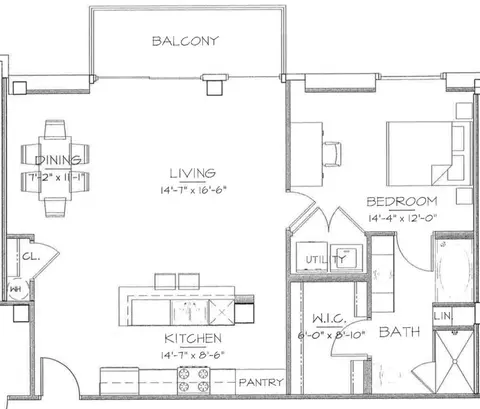 Floorplan - 800 Brazos St #705, Austin, TX 78701 photo 1 of 1