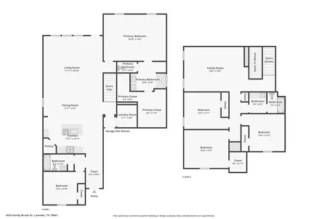 Floorplan - 1824 Dandy Brush Dr, Leander, TX 78641 photo 3 of 3
