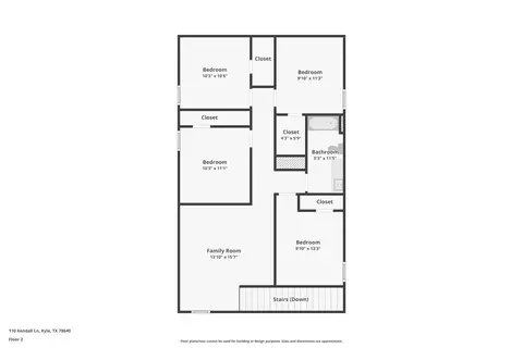 Floorplan - 110 Kendall Ln, Maxwell, TX 78656 photo 1 of 3