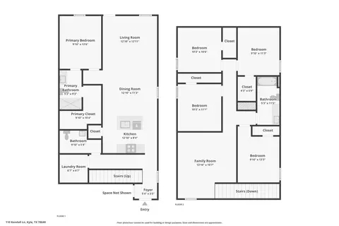 Floorplan - 110 Kendall Ln, Maxwell, TX 78656 photo 3 of 3