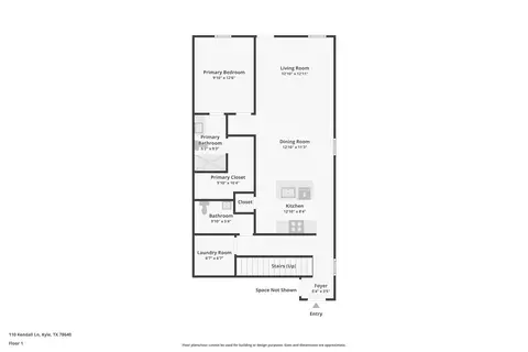Floorplan - 110 Kendall Ln, Maxwell, TX 78656 photo 2 of 3